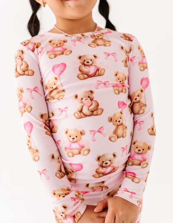 Birdie Bean - Beary Sweet Ribbed 2 Piece Pajamas