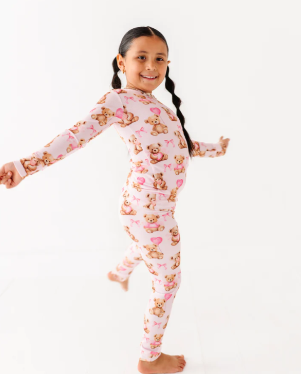 Birdie Bean - Beary Sweet Ribbed 2 Piece Pajamas