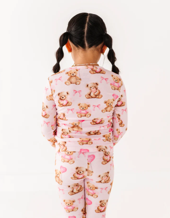 Birdie Bean - Beary Sweet Ribbed 2 Piece Pajamas