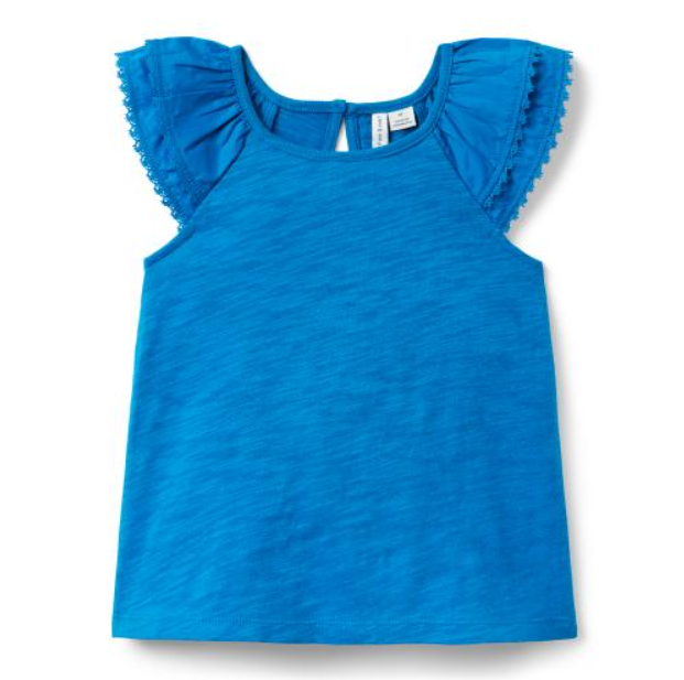 Janie and Jack - Blue Flutter Short Sleeve Top