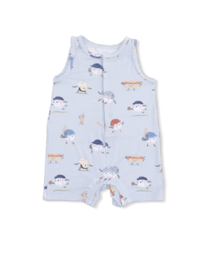 Angel Dear - Baseballs Playing Baseball - Sleeveless Shortie Romper