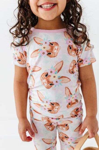 Birdie Bean - Blossom Bunny 2-Piece Pajamas