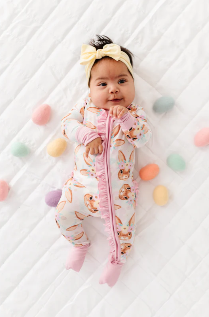 Birdie Bean - Blossom Bunny Ruffle Convertible Romper Pajama