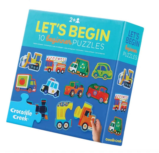 Crocodile Creek - Let's Begin Box Puzzle - Vehicles 2pc