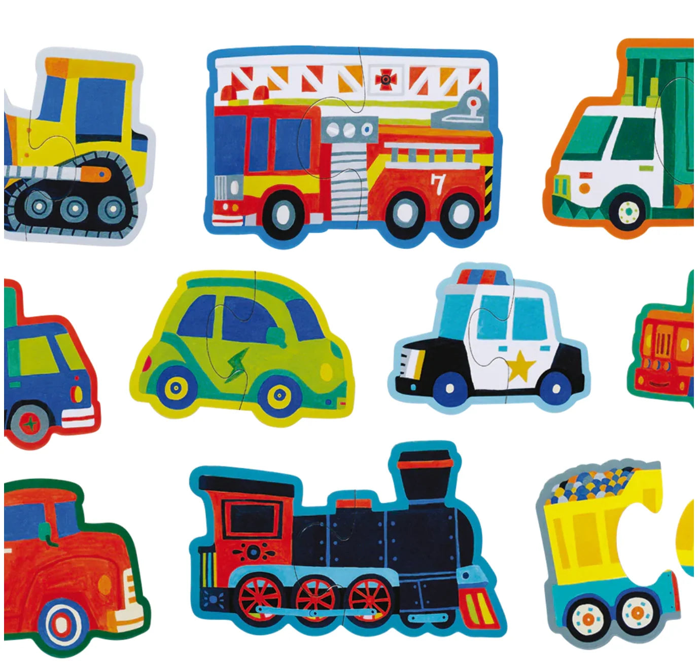 Crocodile Creek - Let's Begin Box Puzzle - Vehicles 2pc