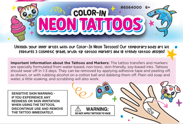 Faber-Castell - Color in Neon Tattoos