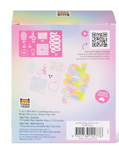 Tiger Tribe - Bag Charm Kit - Fluffy Dog