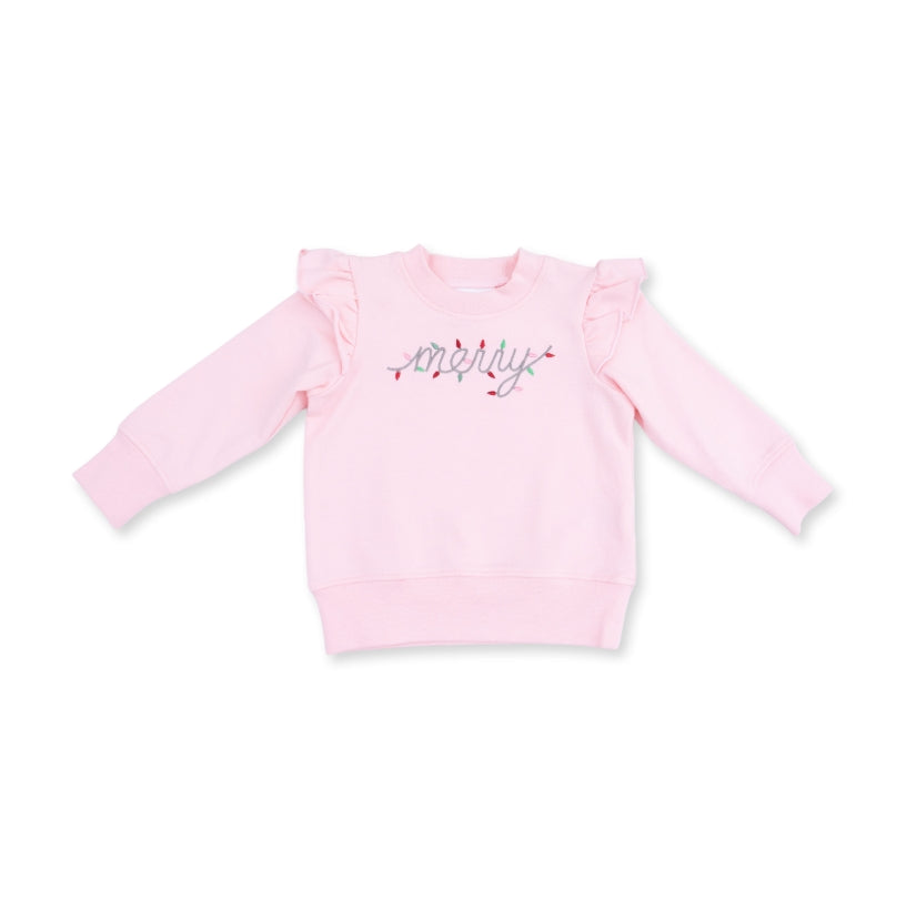 Angel Dear - Christmas Lights Merry Ruffle Sweatshirt