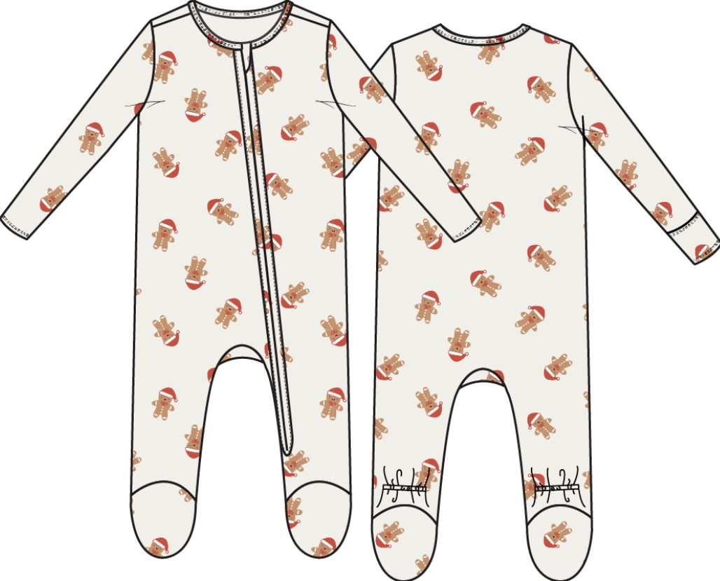 Angel Dear - Simple Gingerbread 2 Way Zipper Footie