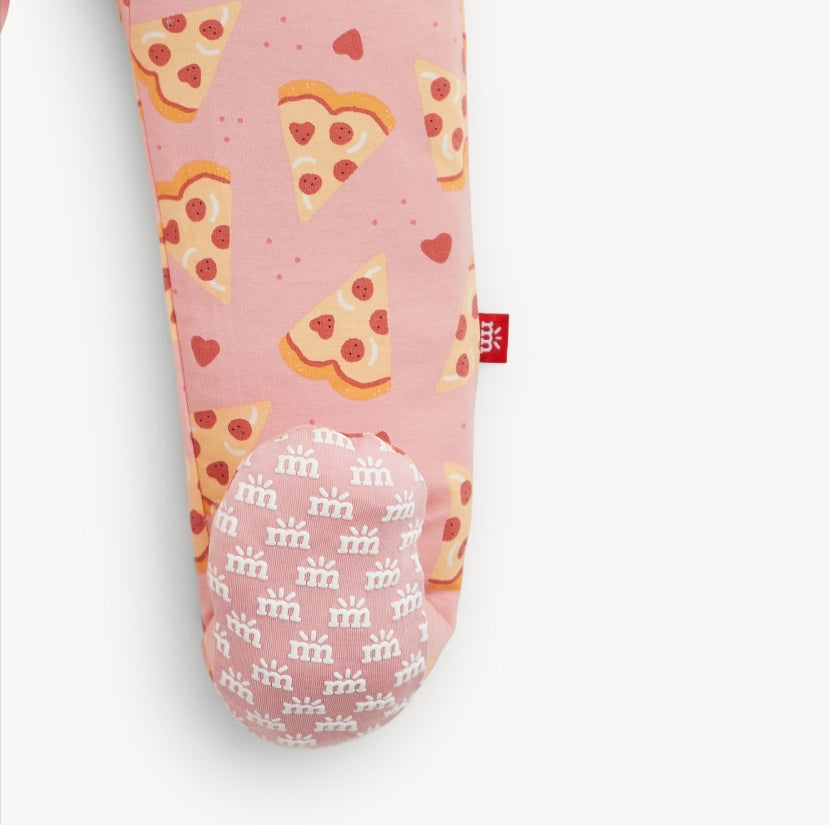 Magnetic Me - Pizza My Heart Pink Modal Footie