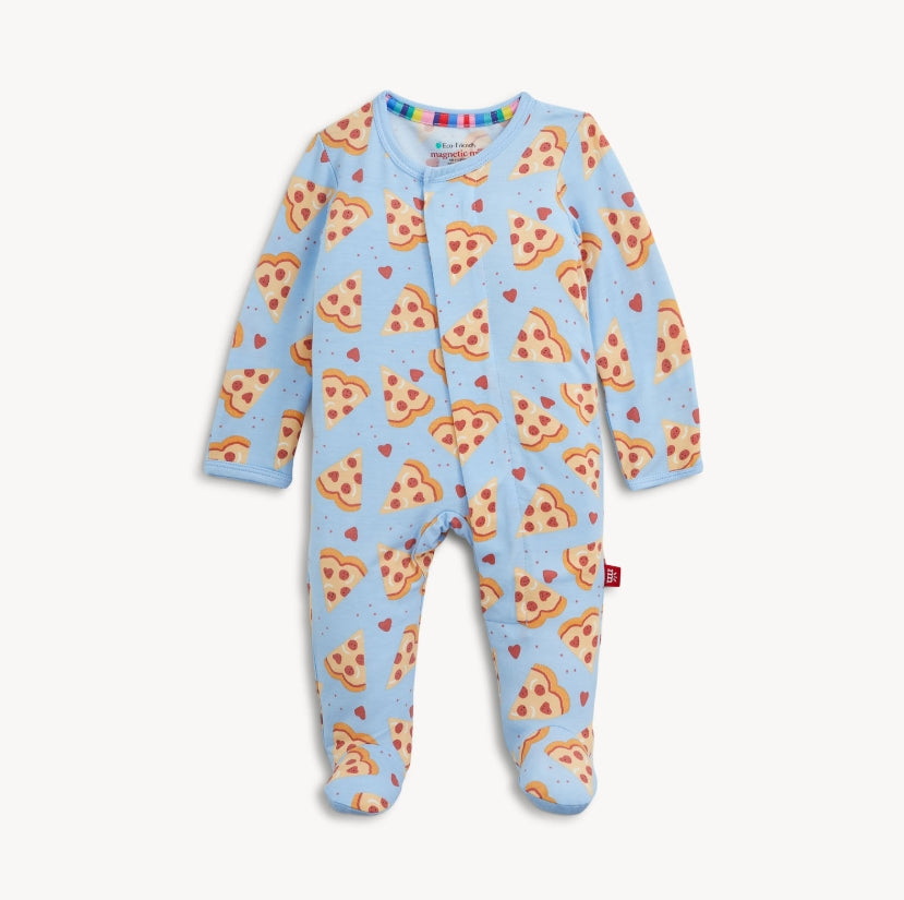 Magnetic Me - Pizza My Heart Blue Modal Footie