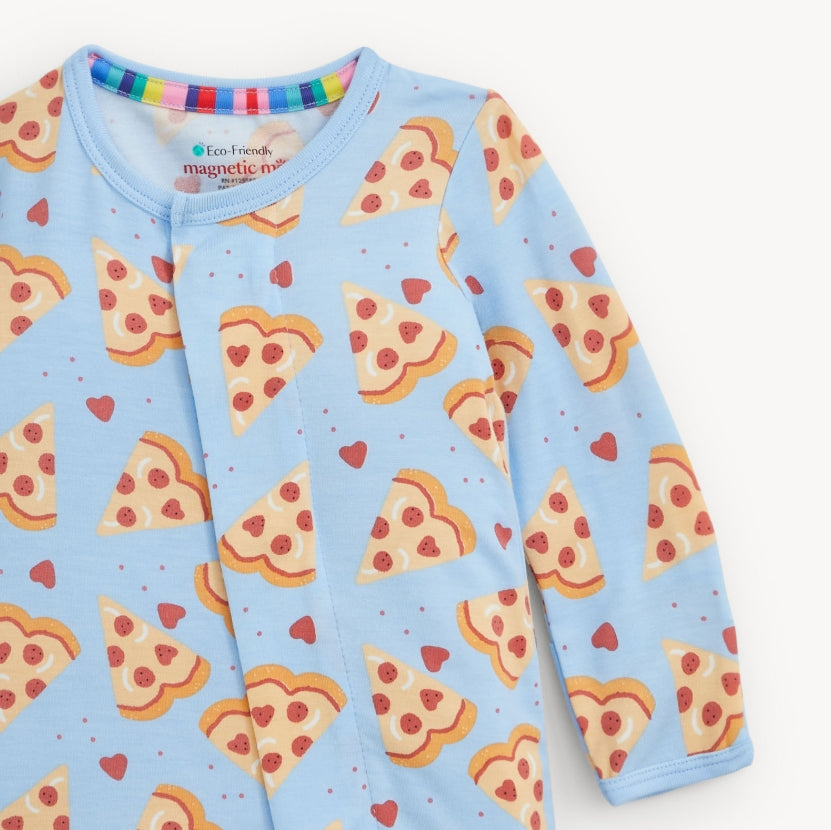 Magnetic Me - Pizza My Heart Blue Modal Footie