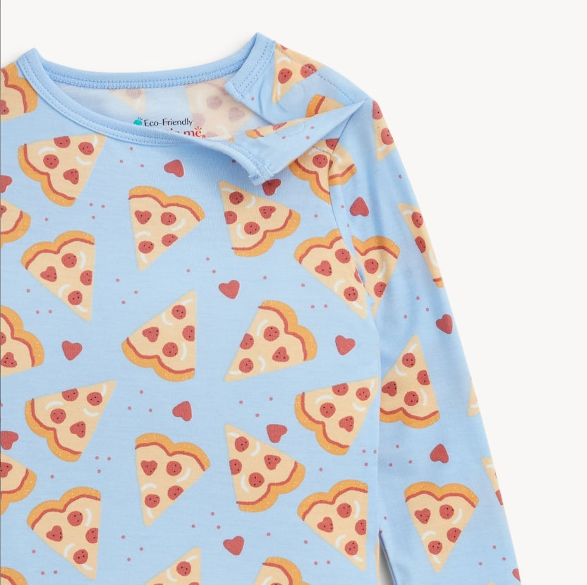 Magnetic Me - Pizza My Heart Blue Modal L/S Pajama Set