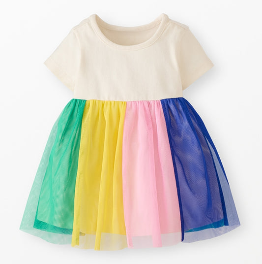 Hanna Andersson - Rainbow Short Sleeve Tulle Dress