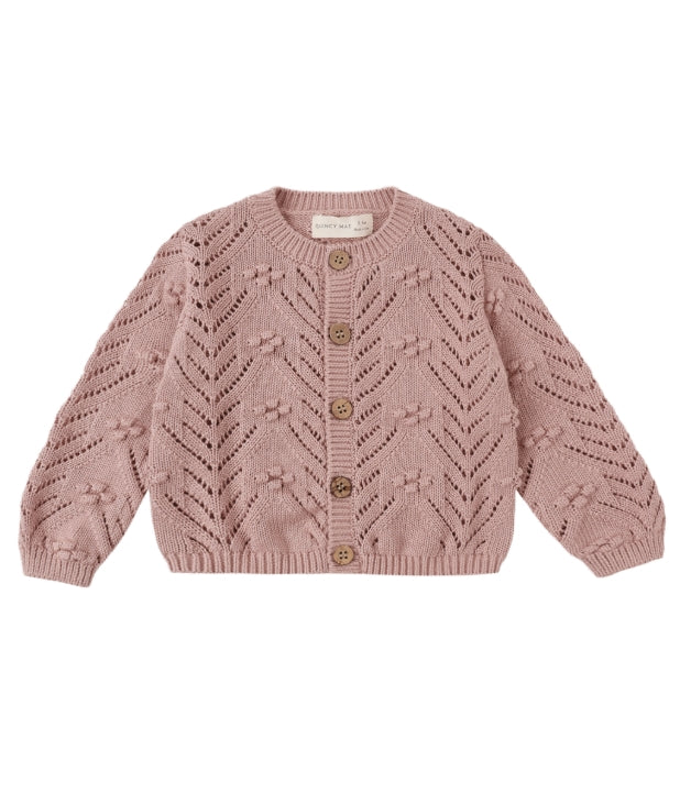 Quincy Mae - Knit Cardigan || Mauve