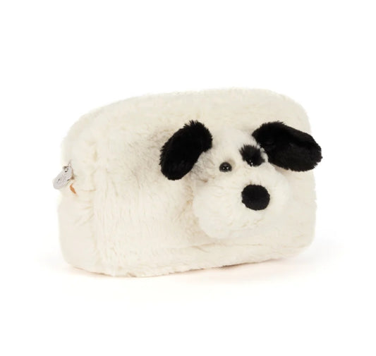 Jellycat - Rufferty Black and Cream Puppy Pouch (limit 1)