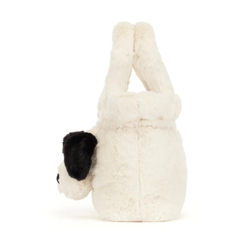 Jellycat - Rufferty Black and Cream Puppy Handbag (limit 1)
