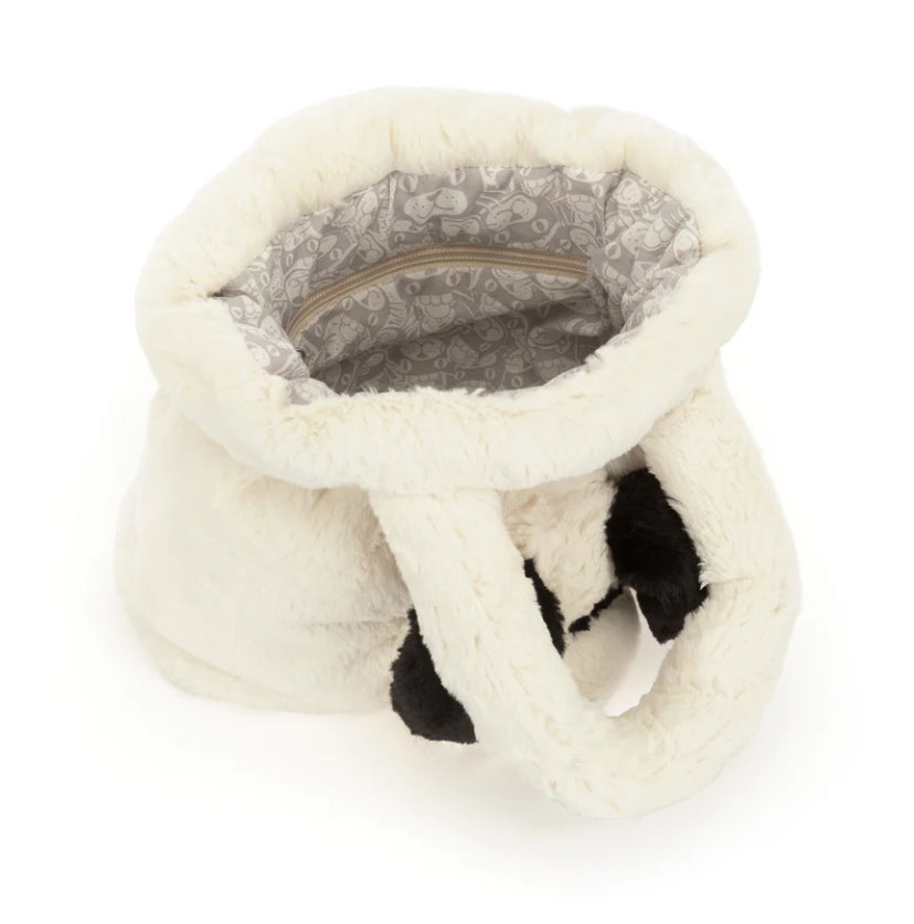 Jellycat - Rufferty Black and Cream Puppy Handbag (limit 1)