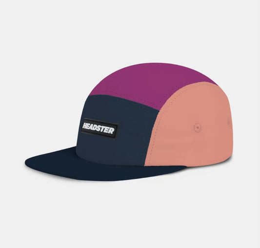 Headster Kids - Runner Five Panel Hat - Raspberry Fields