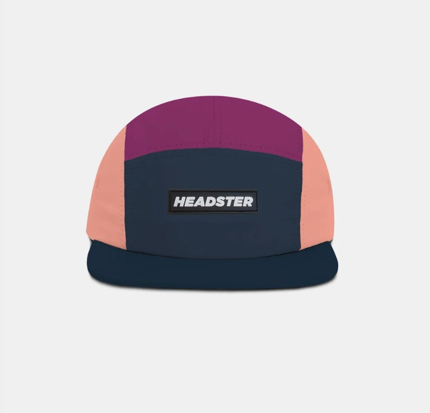 Headster Kids - Runner Five Panel Hat - Raspberry Fields