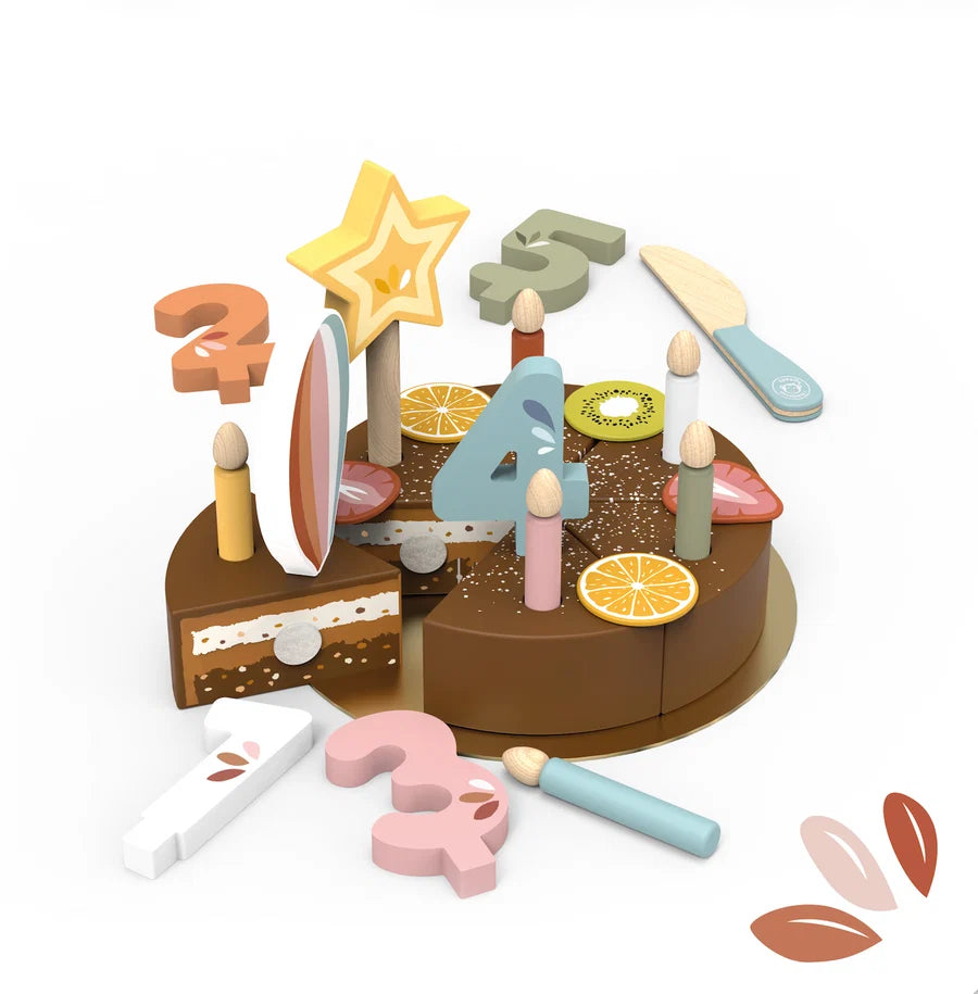 Speedy Monkey - Birthday Cake Wooden Toy