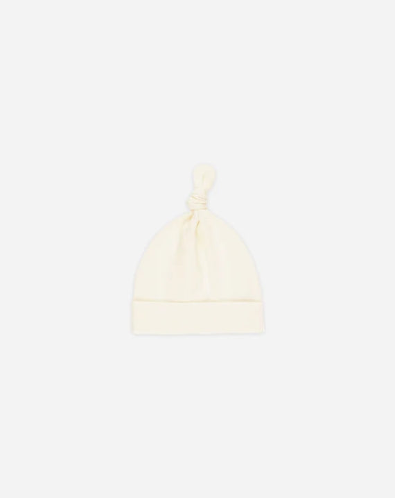 Quincy Mae - Knotted Baby Hat || Ivory