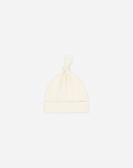 Quincy Mae - Knotted Baby Hat || Ivory