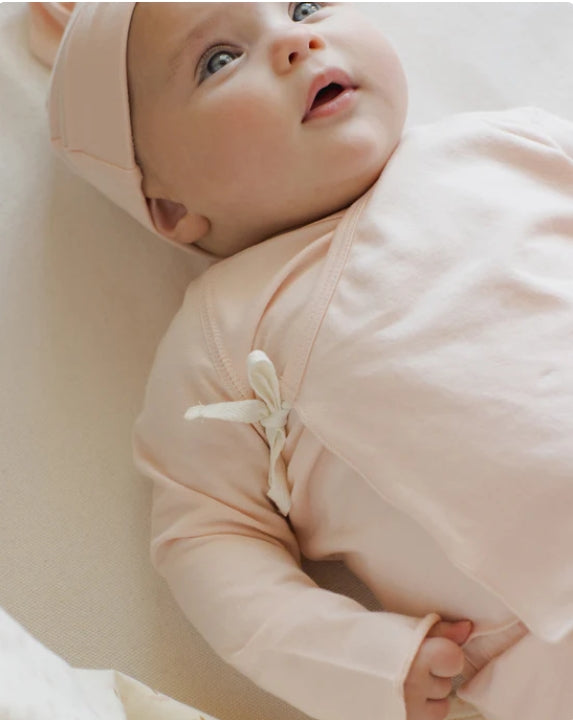 Quincy Mae - Wrap Top + Footed Pant Set || Petal