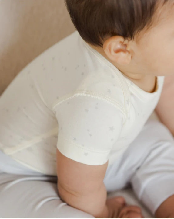 Quincy Mae - Short Sleeve One-Piece || Stars