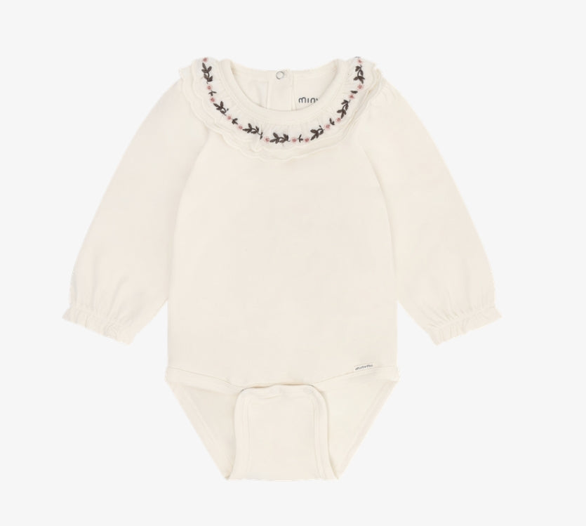 Minymo - Long Sleeve Bodysuit (Seedpearl)