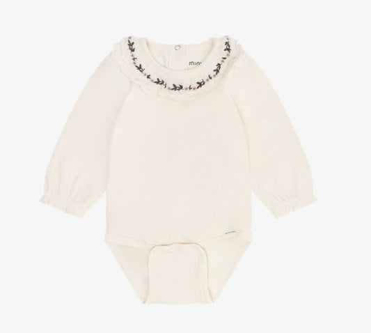 Minymo - Long Sleeve Bodysuit (Seedpearl)