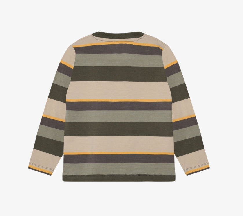 Minymo - Stripe Long Sleeve T-Shirt (Beetle)