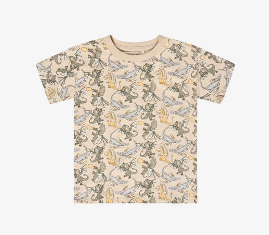Minymo - Dragons Short Sleeve T-Shirt (Feather Gray)