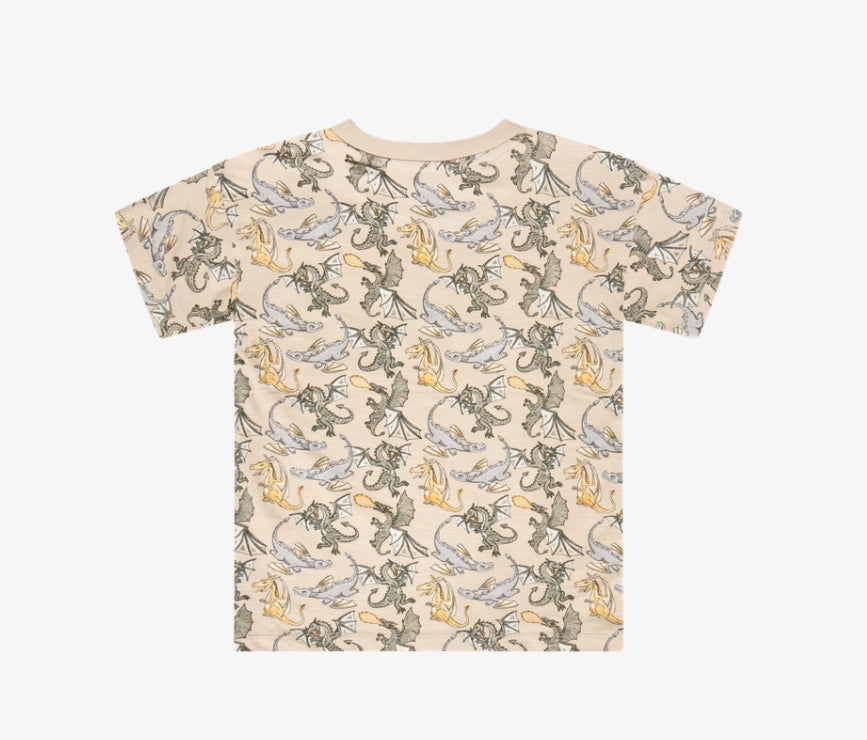 Minymo - Dragons Short Sleeve T-Shirt (Feather Gray)