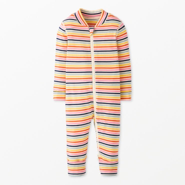 Hanna Andersson - Multi Stripe - 2-Way Zip Sleeper in Hannasoft