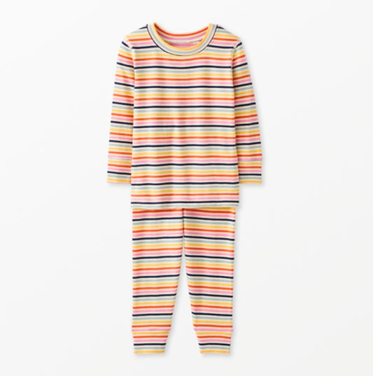 Hanna Andersson - Multi Stripe - Long John Pajama Set in Hannasoft