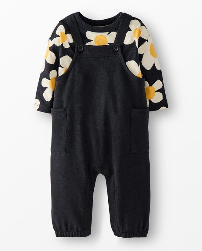 Hanna Andersson - Daisy Long Sleeve Tee & French Terry Overall Set