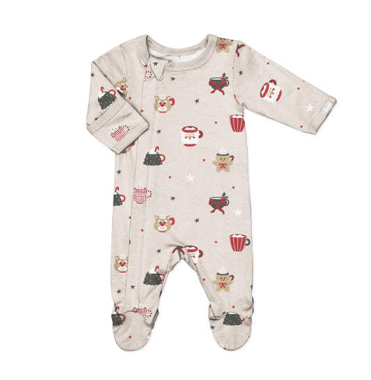 Coccoli - Holiday Mugs Modal Tencel Zipper Footie