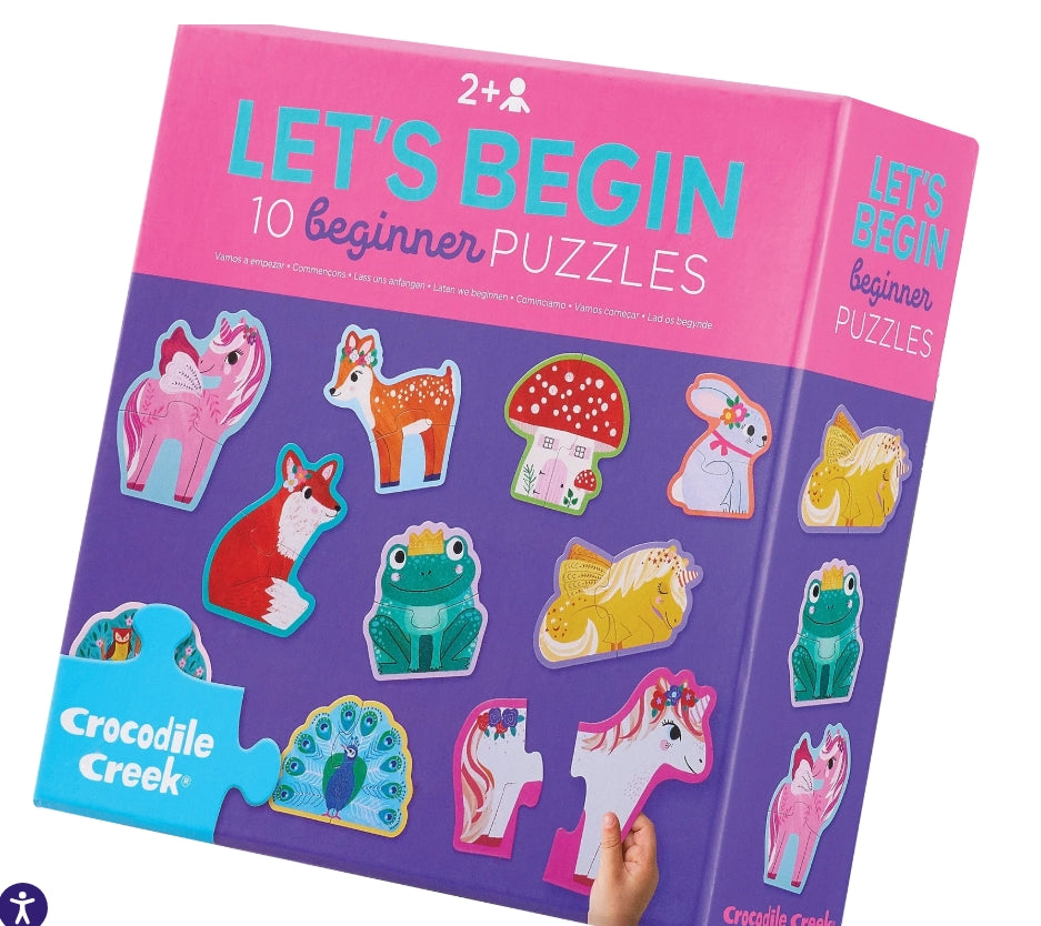 Crocodile Creek - Let's Begin Box Puzzle - Unicorn 2pc