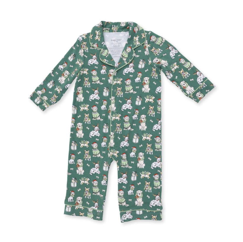 Angel Dear - Christmas Dogs Uni Long Sleeve Coat Style Romper