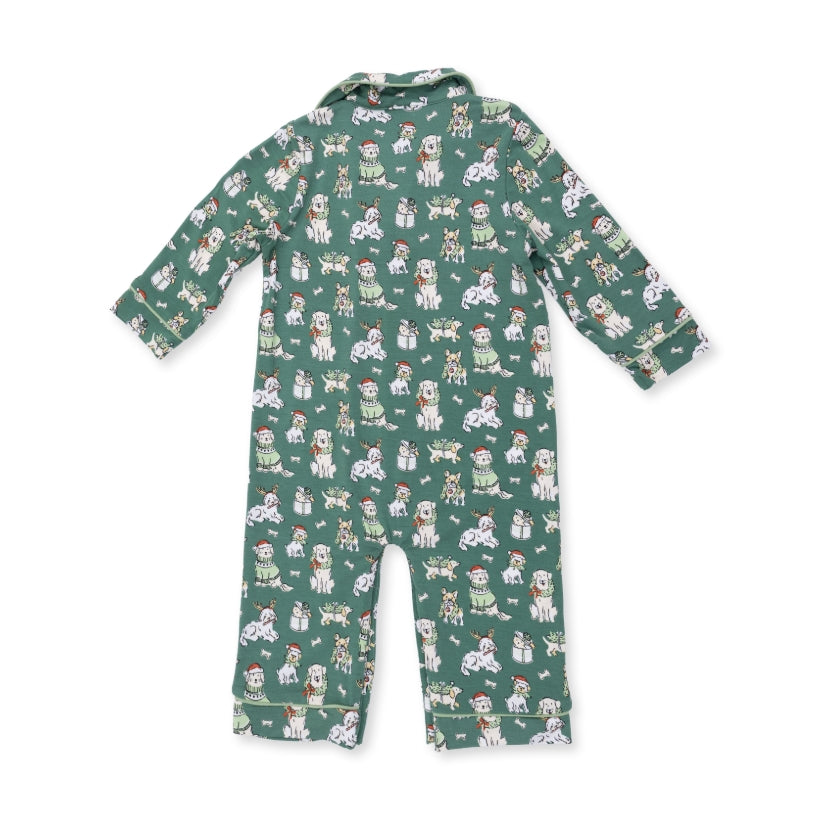 Angel Dear - Christmas Dogs Uni Long Sleeve Coat Style Romper