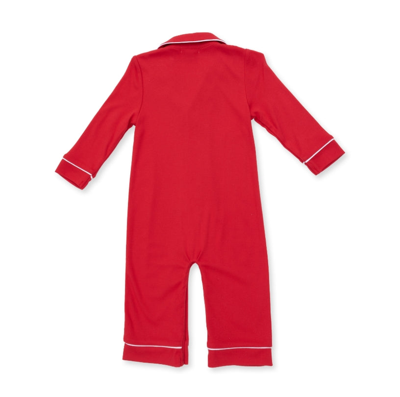 Angel Dear - Ribbon Red Long Sleeve Coat Style Romper