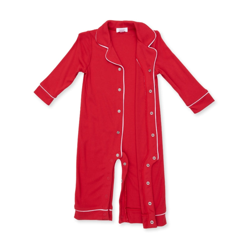 Angel Dear - Ribbon Red Long Sleeve Coat Style Romper