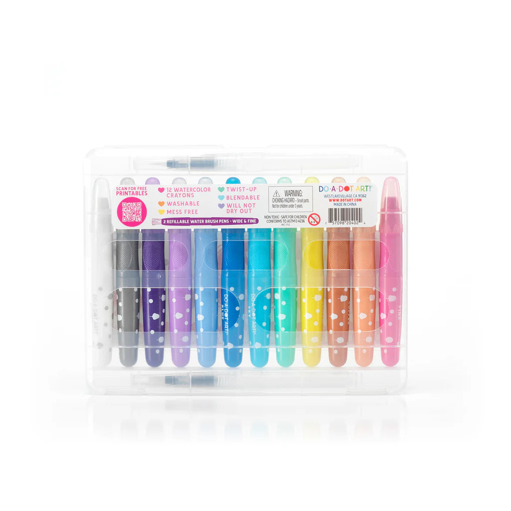 Do-A-Dot-Art! - Cotton Candy Shimmer Watercolor Crayons 12pk