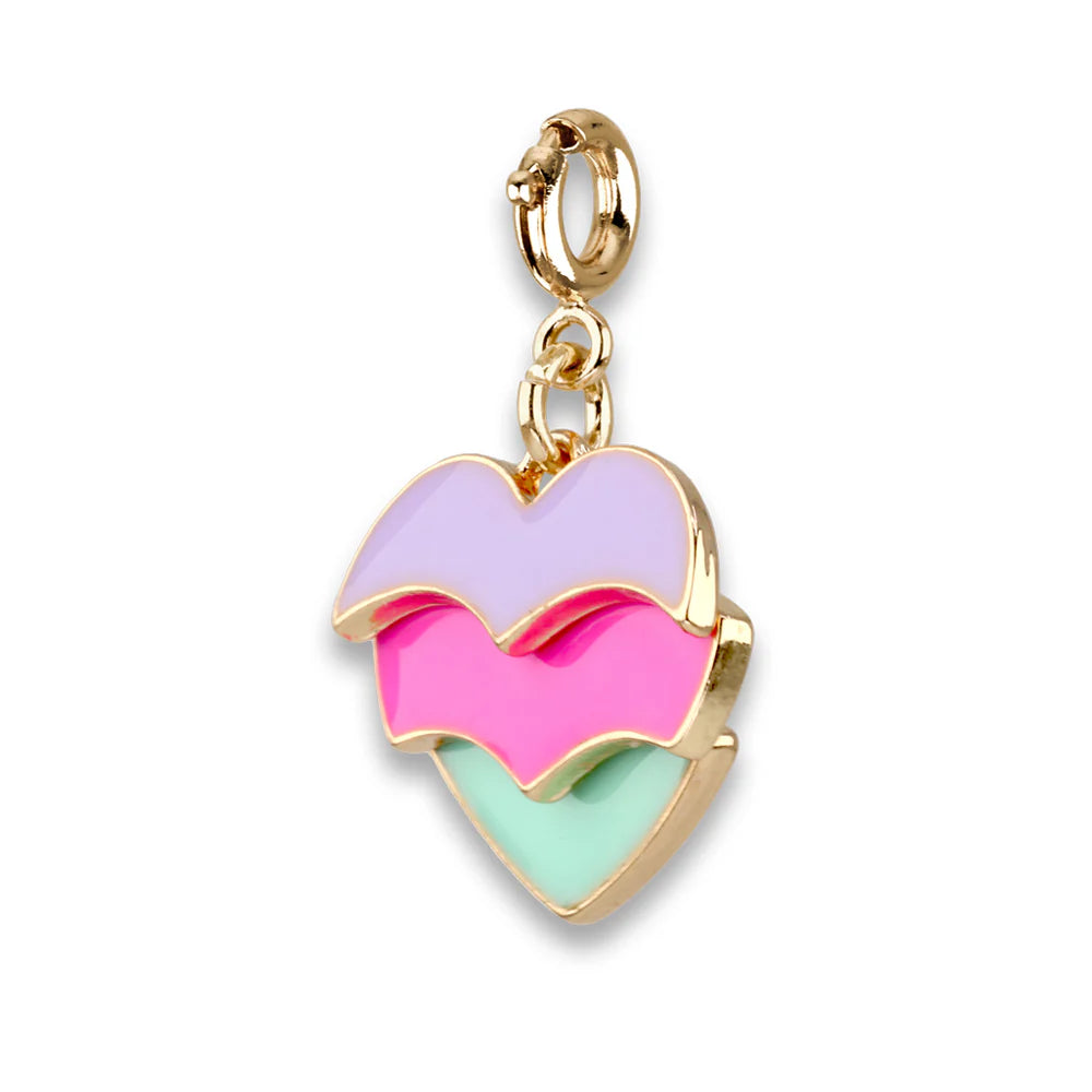 High IntenCity - Charm It! Gold Swivel Heart Charm