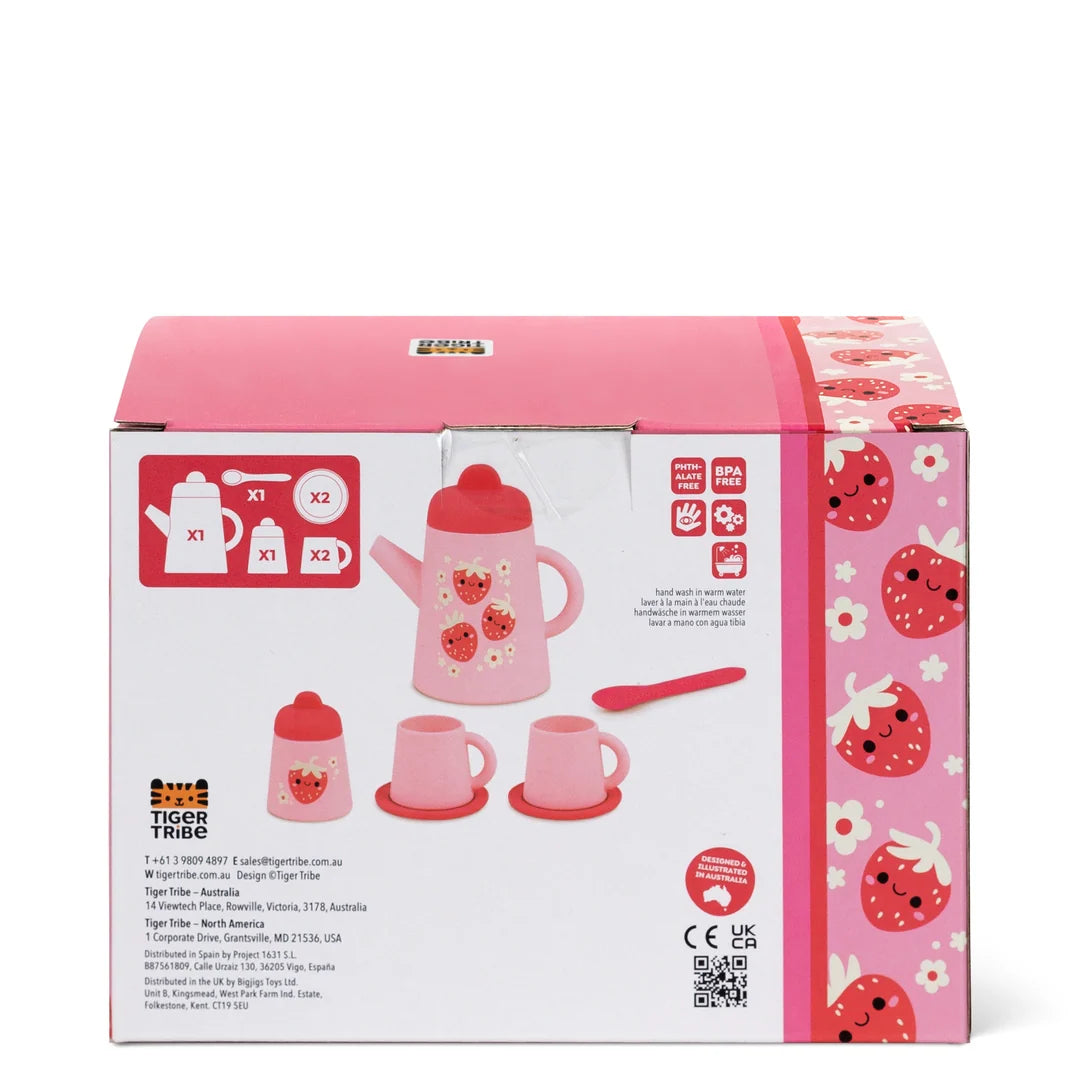 Tiger Tribe - Silicone Tea Set - Strawberry Patch