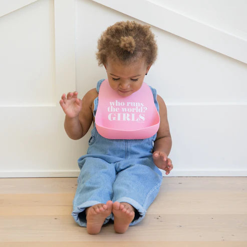 Bella Tunno - Who Runs the World Wonder Bib: Pink