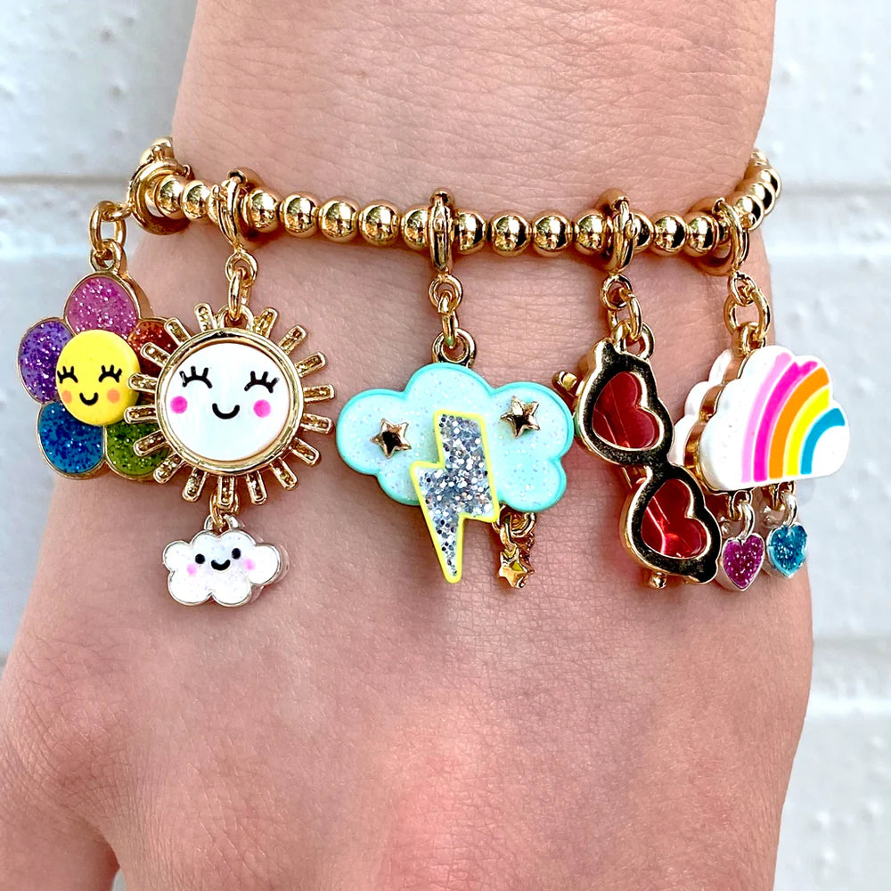 High IntenCity - Charm It! Gold Heart Sunglasses Charm