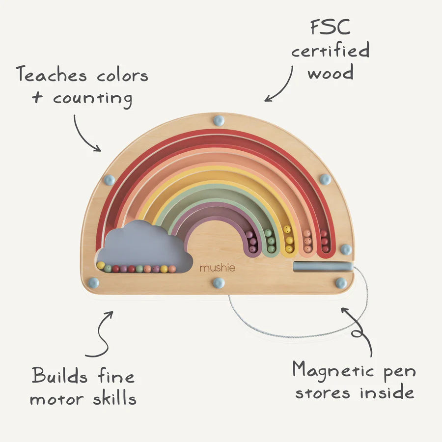 Mushie - Wooden Magnetic Rainbow Maze