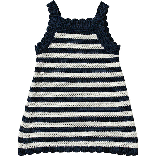 Mebie Baby - Navy Stripe Knit Tank Dress